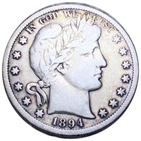 1894-S Barber Half Dollar LIGHTLY CIRCULATED