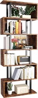 Yusong Geometric Bookcase, S Shaped Bookshelf