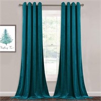 StangH Teal Curtains Velvet - Extra Long Thick