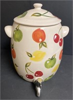 Ceramic Fruit Drink Dispenser, 10x8x14in