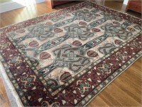 8' x 10' Hand Knotted Wool Rug from India