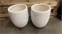 Large White Planters