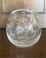 Christofle Cluny Crystal Rose Bowl Vase