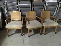 3 Chairs on Casters