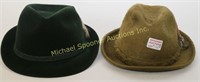 TWO BILTMORE TYROLEAN HATS
