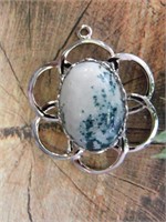 TREE AGATE PENDANT ROCK STONE LAPIDARY SPECIMEN