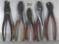 5 Pairs of Assorted Pliers