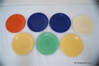 7 Fiestaware Original 5 Colors 9" Plate Set