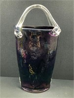 Glass Hand Blown Vase with Handles