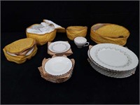 Group or 4 Corinthian Franciscan China 27 pcs set