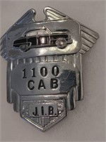 Vintage rare 1100 taxi cab hat badge