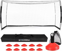 Storgem Soccer Goal with Bow Frame 12x6x3Ft