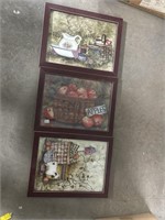 Set 3 pictures and frames