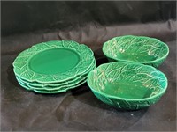 VTG Jardin Shafford Japan Cabbage Plates & Bowls