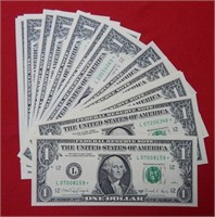 (20) 1988 A $1 Federal Reserve Star Notes - Crisp