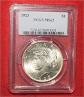 1923 Peace Silver Dollar   MS63  PCGS