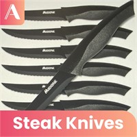 Set of 8 Midone Stainless Steel Steak Knives