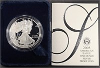 2005-W PROOF AMERICAN SILVER EAGLE OGP