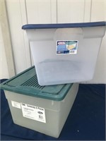 2 Storage Boxes with Lids