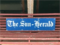 The Sun Herald Tin Advertising Sign