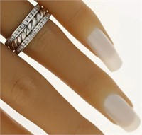 .45 Ct Diamond Contemporary Band Ring 14 Kt