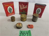 Assort. of 8 Tins-Tobacco, Cotter Pin, Remington &