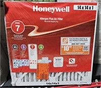 4 Honeywell 14"×14"×1" Furnace Filters