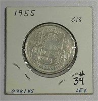 1955  Canadian 50 Cents   XF-45