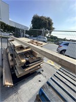 Assorted Pine, Beams, Plywood, Board & S/S Bench