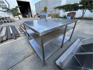 3 Tiered Mobile Preparation Bench Approx 1.5m x 1m
