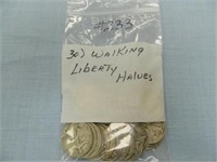 (30) Walking Liberty Halves