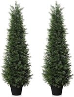 UV Rated Potted Cedar Topiary