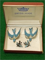 Vintage Brooch & Earring Set
