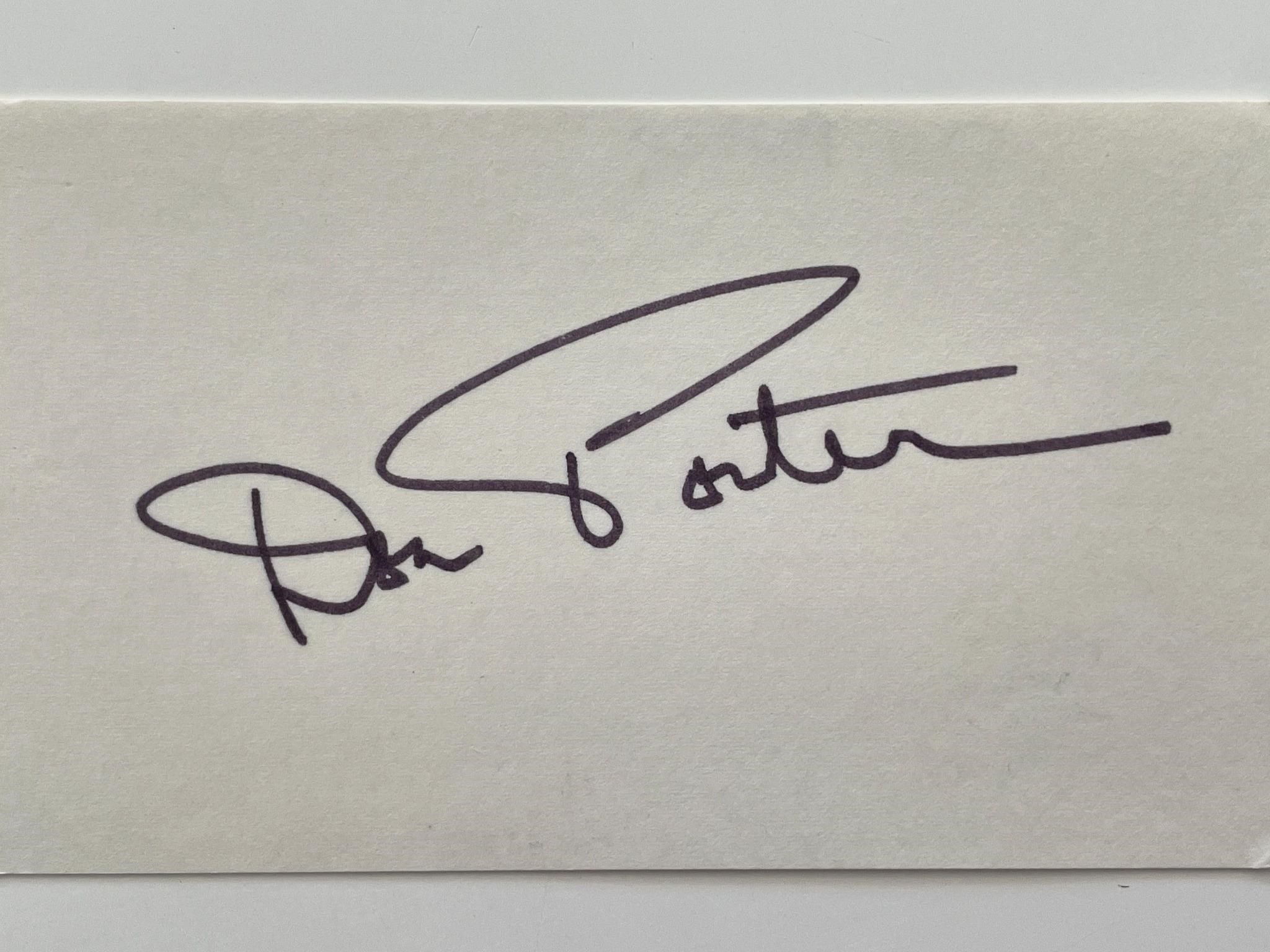 Don Porter original signature cut