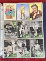 Binder of Elvis trading cards 12 pages see pics