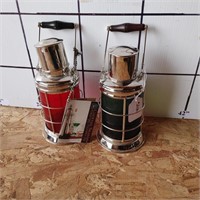 2 Antique Style Lantern Decanters