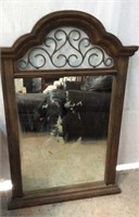 Large Wooden Bedroom Mirror V6A