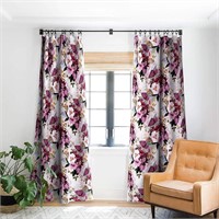 Deny Designs Purple Roses Blackout Curtains