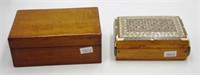 Two various wooden caskets