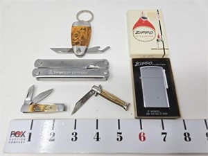 (4) Pocket Watches & Zippo Lighter #1610