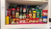 Shelf of spices only