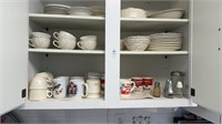 Dishes cups and contents of entire cabinet