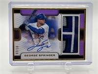 George Springer /10 Auto Patch Baseball Card