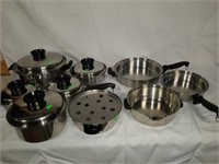 Lot of 9 Stainless Steel Kitchen Cookware