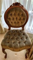 Pair of Rose Back Upholstered Chairs