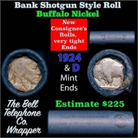 Buffalo Nickel Shotgun Roll in Old Bank Style 'Bel