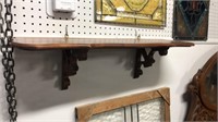 Vintage cherry wood clock shelf
