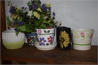 (5) Small Ceramic Flower Pots