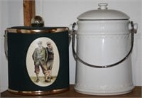 (2) Ice Buckets/Chillers w/ Golf & White Porcelain