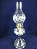 19" CLEAR GLASS OIL LAMP